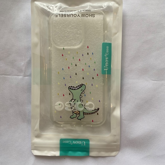 Case Compatible with iPhone 15 Case Clear with Rainbow Dinosaur - Picture 4 of 5